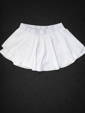 Lululemon Court Rival High-Rise Skirt White Sz 14 Tennis Skort Athletic Stretch